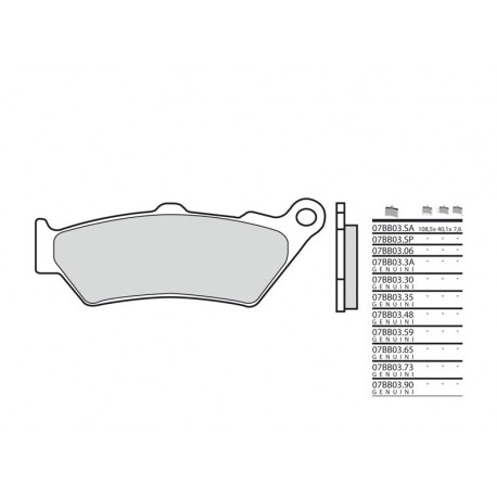 Plaquettes de frein Brembo 07BB03