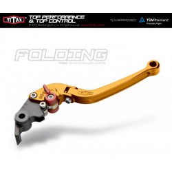 Brake lever Titax Folding Normal Gold R35