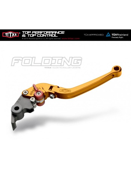 Levier d embrayage Titax Folding Normal Jaune  L52
