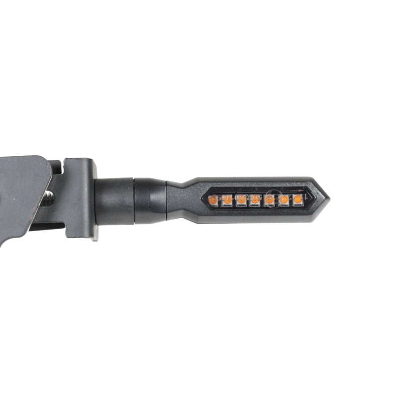 LED Lauflicht Blinker Chaft Lighter | Schwarz/smoke